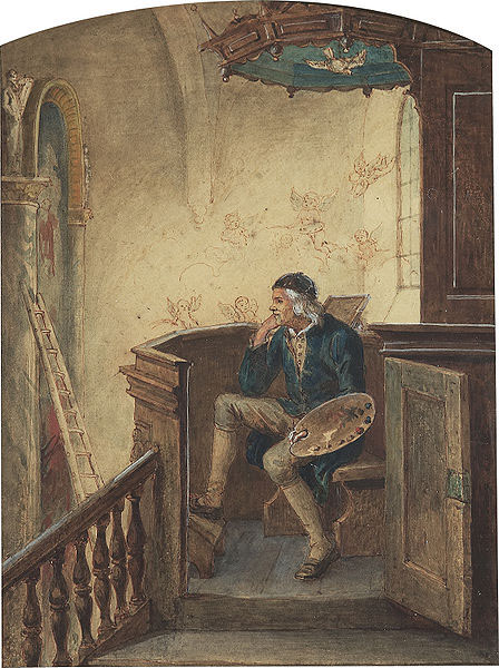 Selfportrait in the Pulpit of Virestad Church